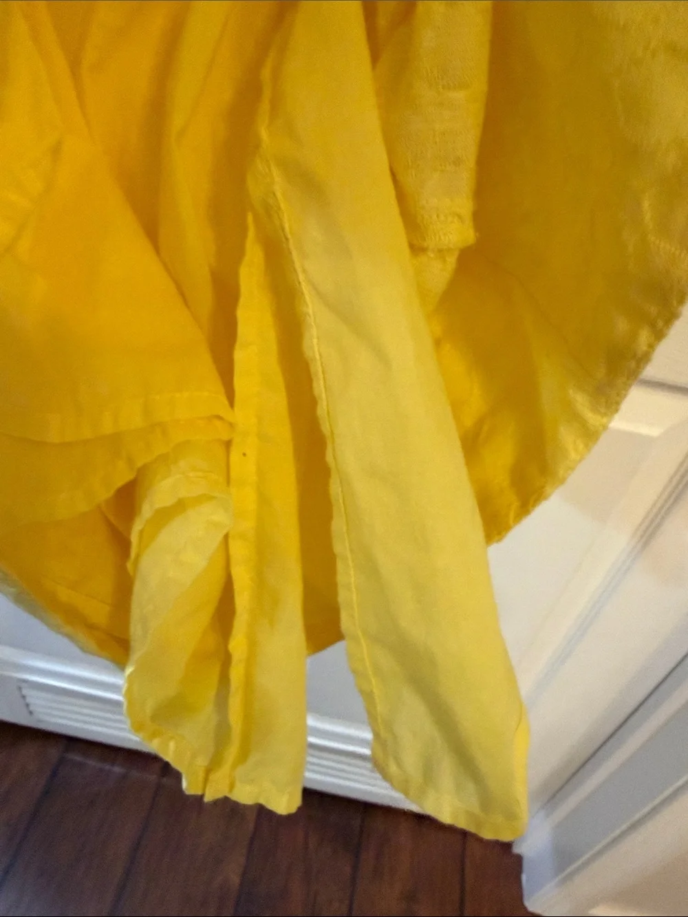 Banana Republic Yellow Sleeveless Dress with White Lace Trim - Picture 6 of 10